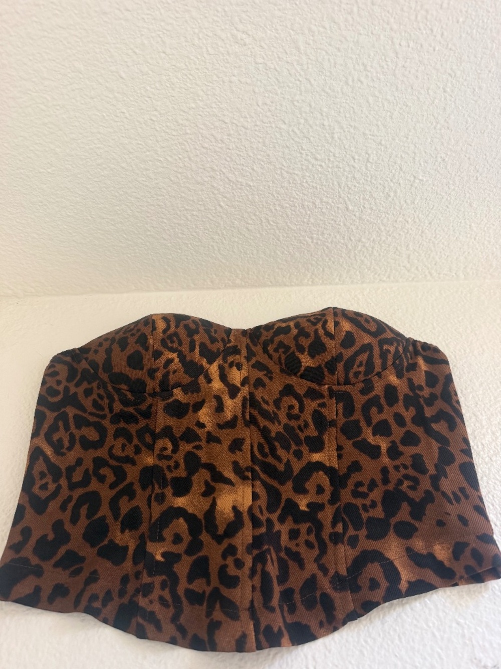 Leopard Bustier Top